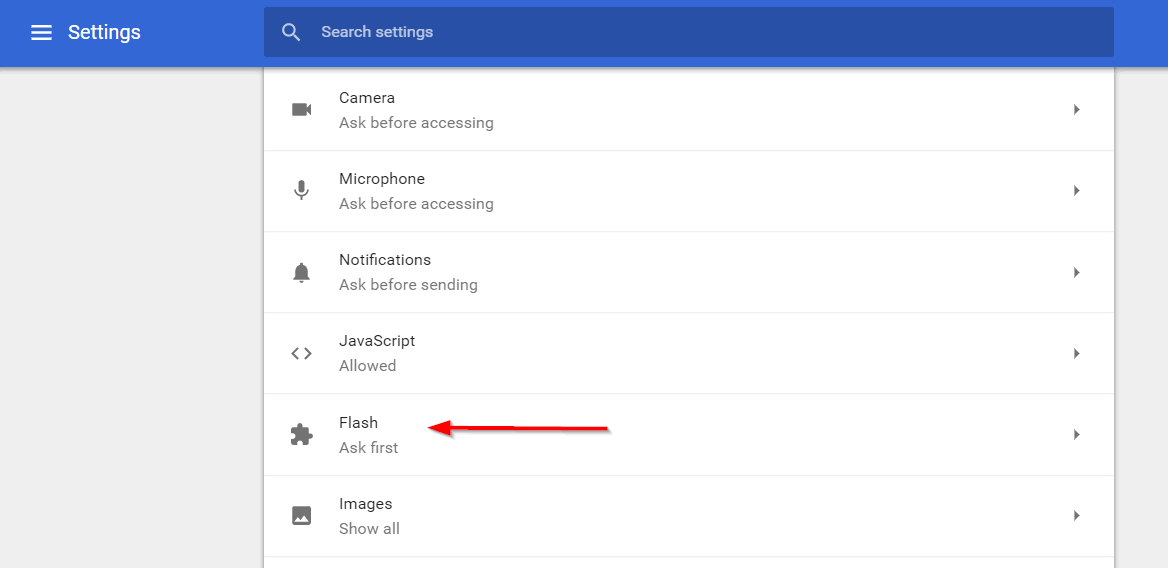 how to enable flash for chrome